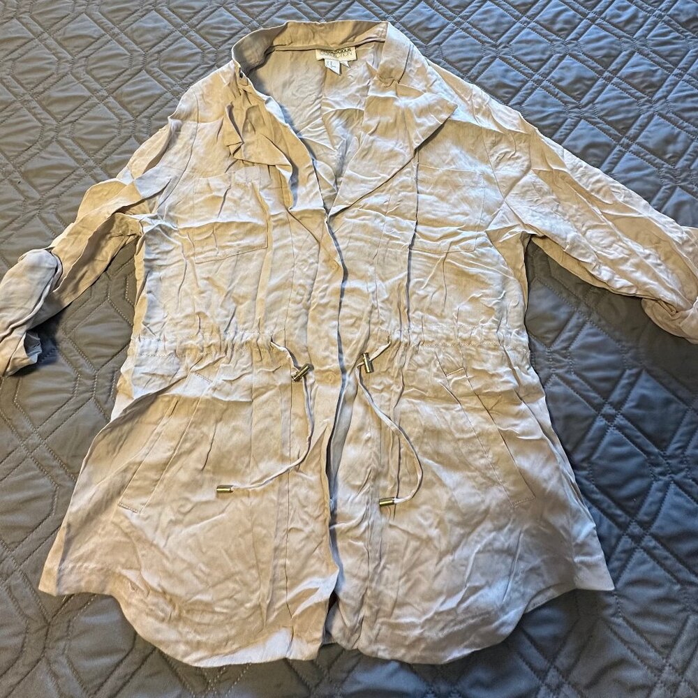 H&M Conscious Collection Light Brown Utility Jacket | Size 10 | Lightweight Laye